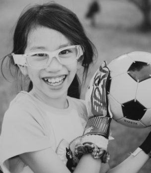Young Kislap goalkeeper smiling